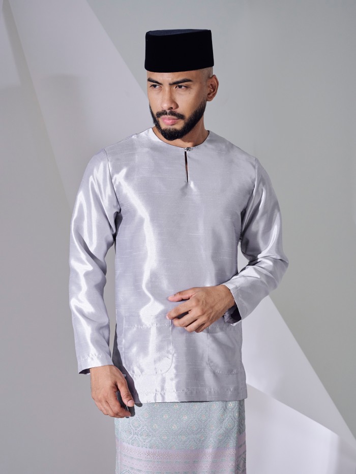 KAUFMAN BAJU MELAYU - SILVER GRAY