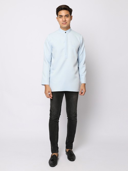 AUFMAN KURTA ZIP - BABY BLUE