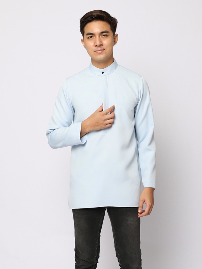 AUFMAN KURTA ZIP - BABY BLUE