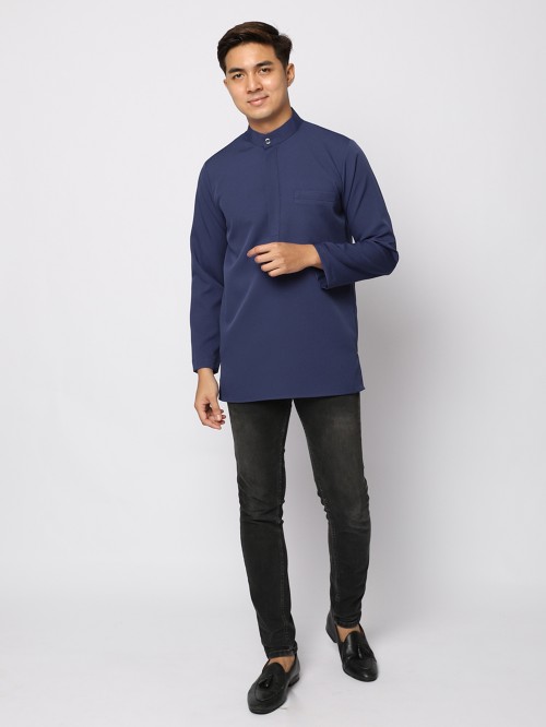 AUFMAN KURTA ZIP - DEEP NAVY