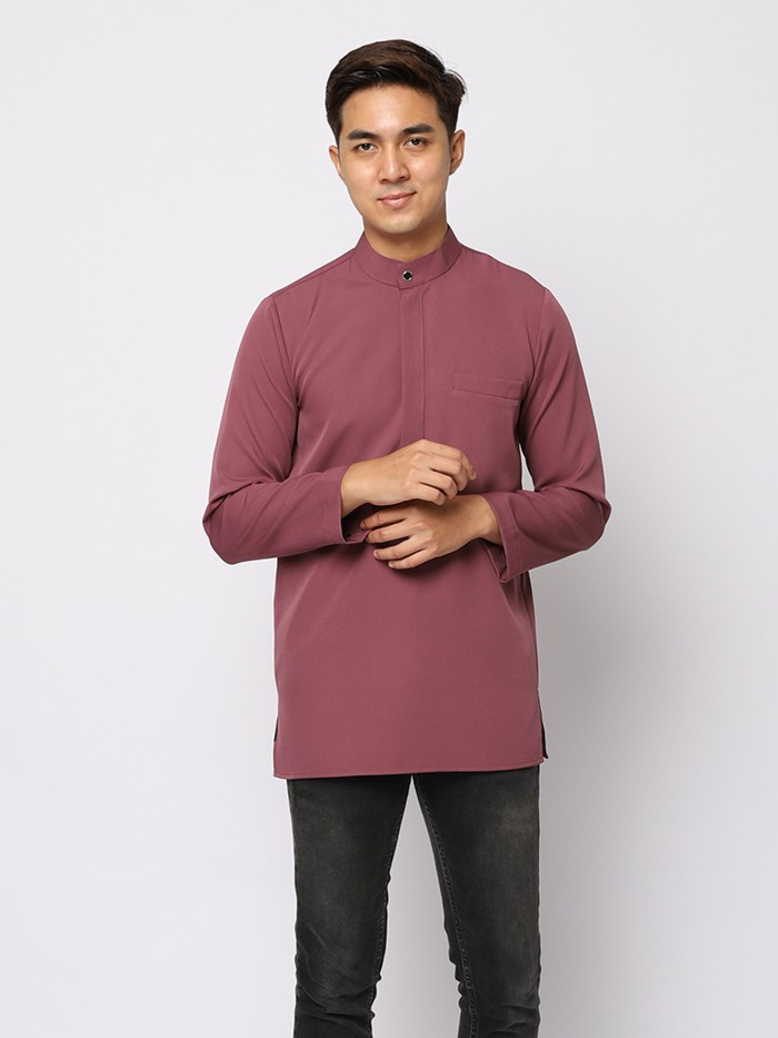 AUFMAN KURTA ZIP - DUSKY MAUVE