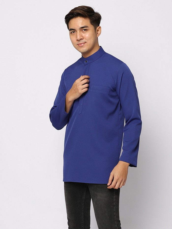 AUFMAN KURTA ZIP - INDIGO BLUE