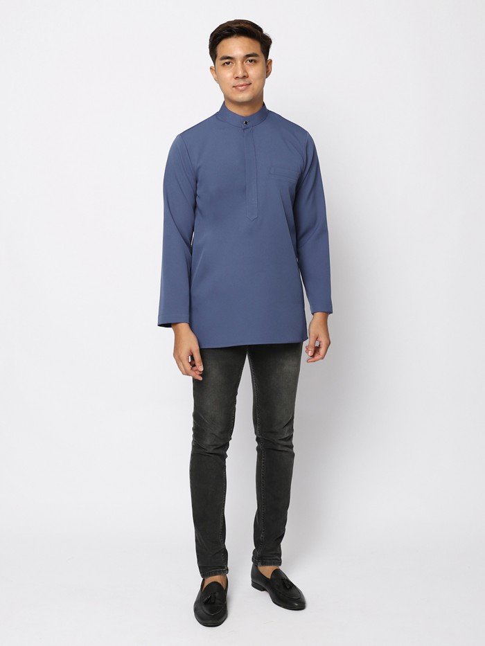 AUFMAN KURTA ZIP - INFINITY BLUE