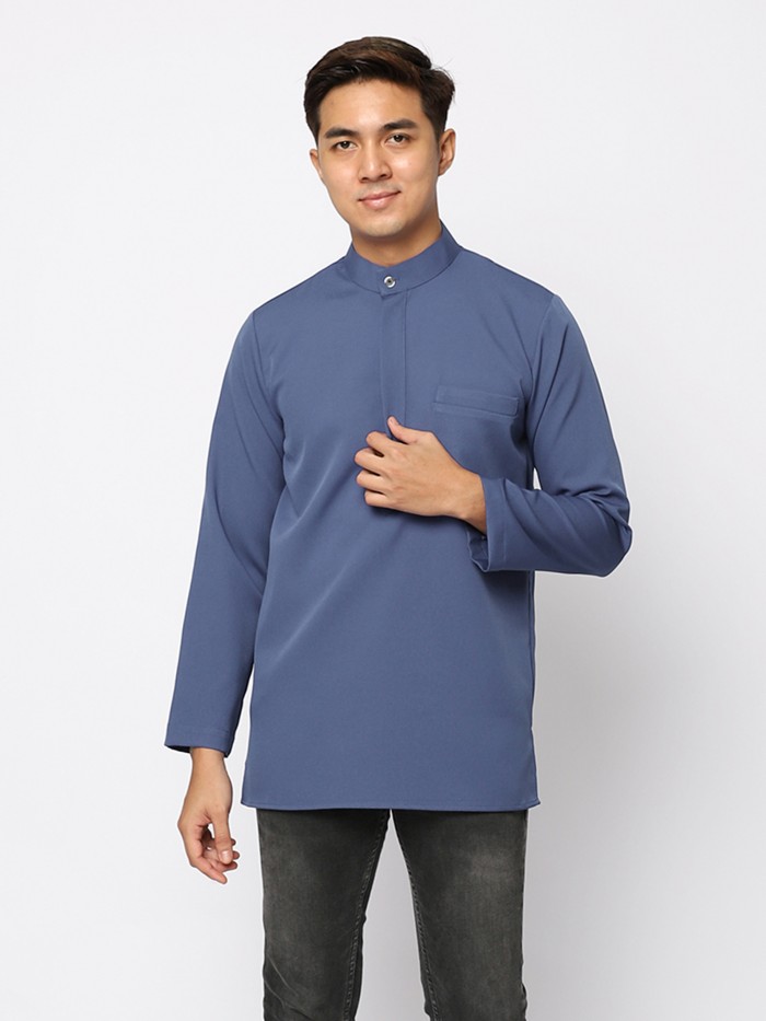 AUFMAN KURTA ZIP - INFINITY BLUE