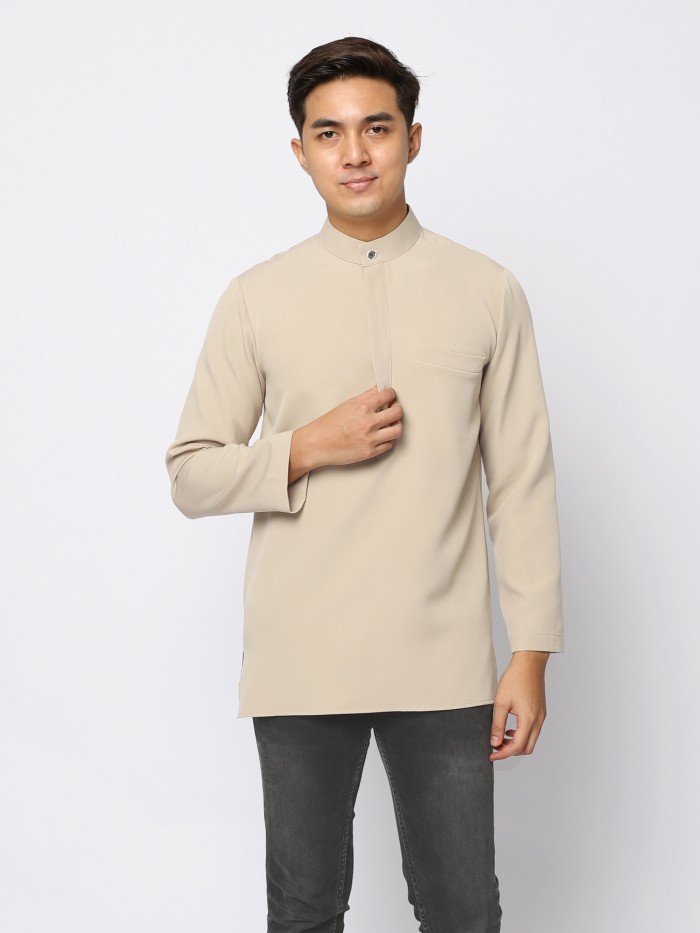 AUFMAN KURTA ZIP - NUDE OLIVE