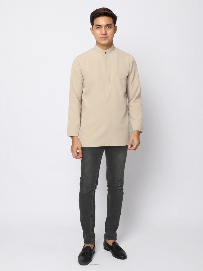 AUFMAN KURTA ZIP - NUDE OLIVE