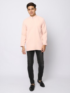 AUFMAN KURTA ZIP - PEACH