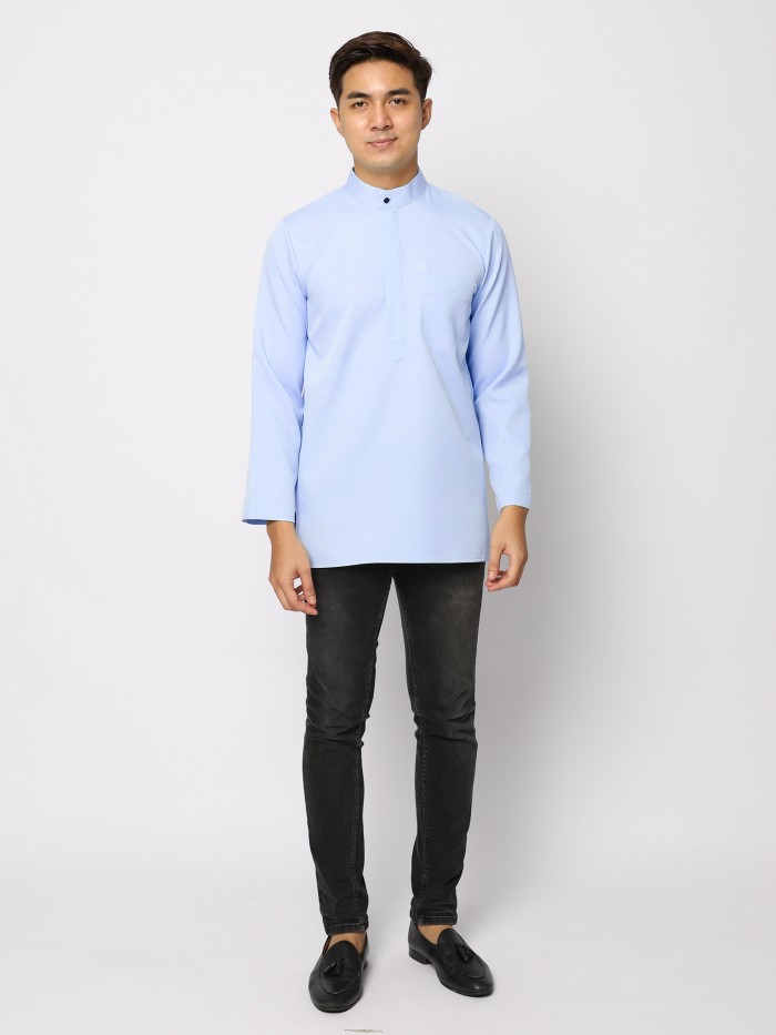 AUFMAN KURTA ZIP - SERENITY BLUE