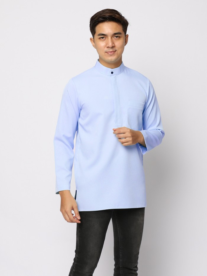 AUFMAN KURTA ZIP - SERENITY BLUE