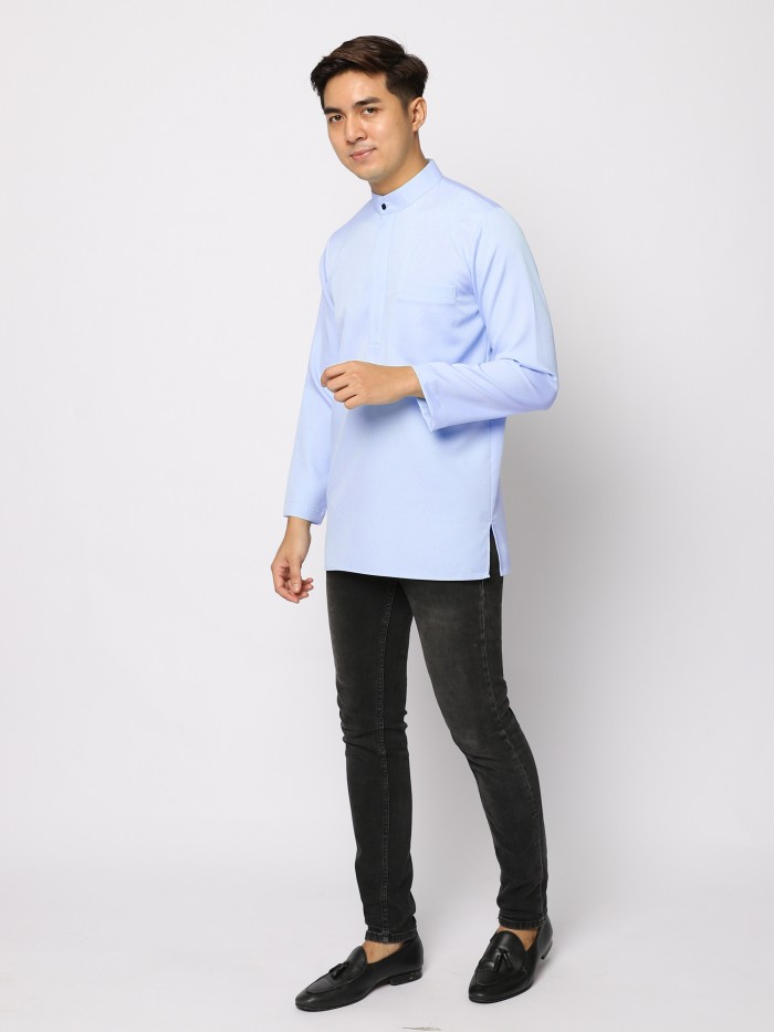 AUFMAN KURTA ZIP - SERENITY BLUE