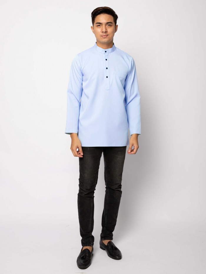 HELMICO KURTA BUTTON - SERENITY BLUE