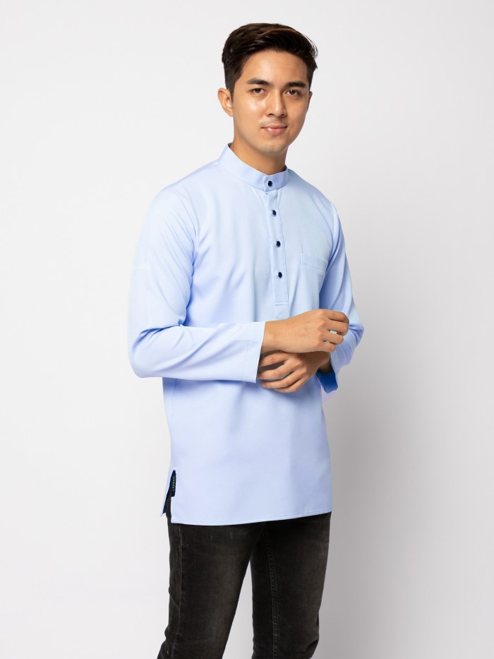 HELMICO KURTA BUTTON - SERENITY BLUE