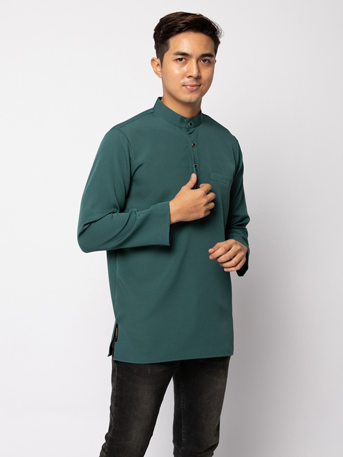 HELMICO KURTA BUTTON - ANTIQUE GREEN