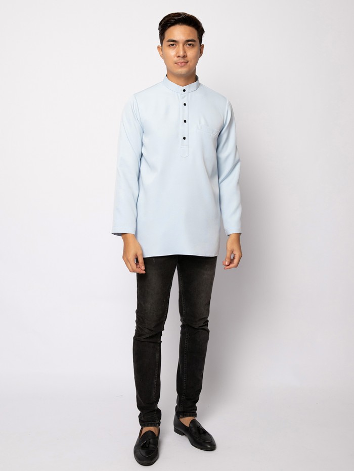 HELMICO KURTA BUTTON - BABY BLUE