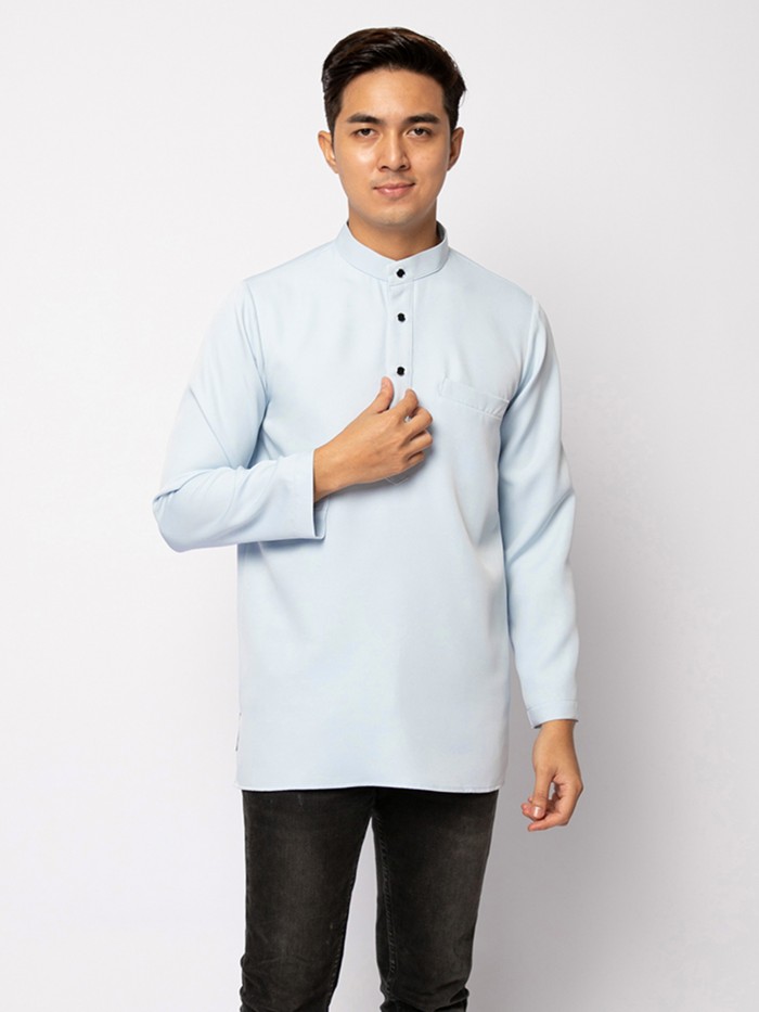 HELMICO KURTA BUTTON - BABY BLUE