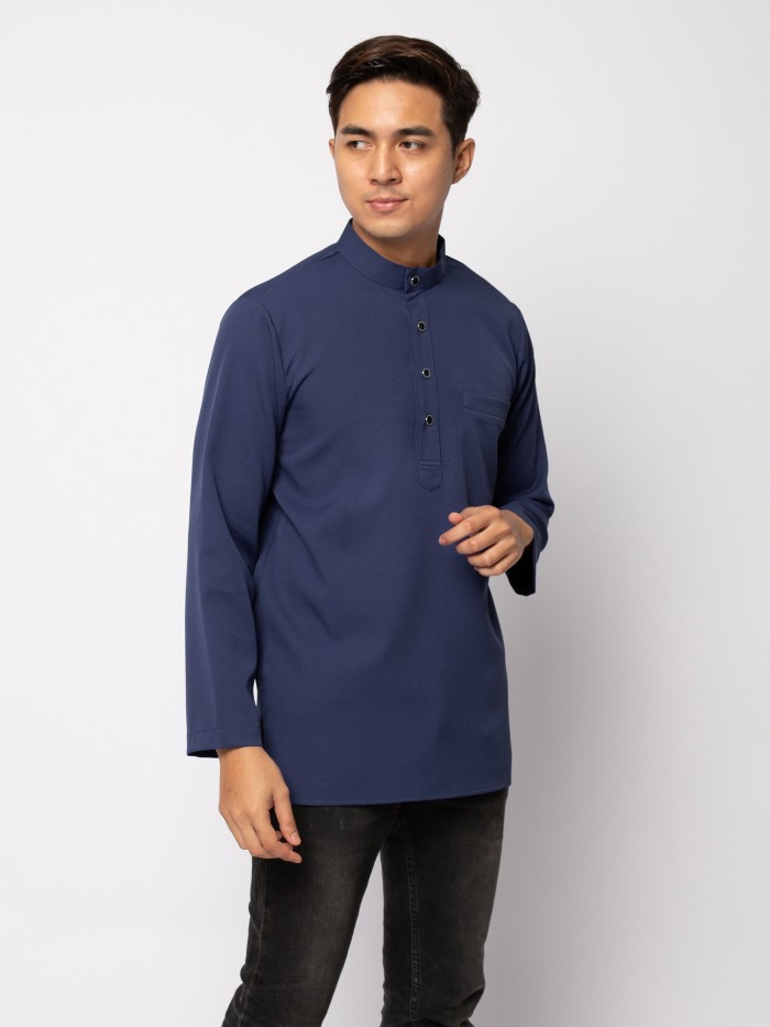 HELMICO KURTA BUTTON - DEEP NAVY