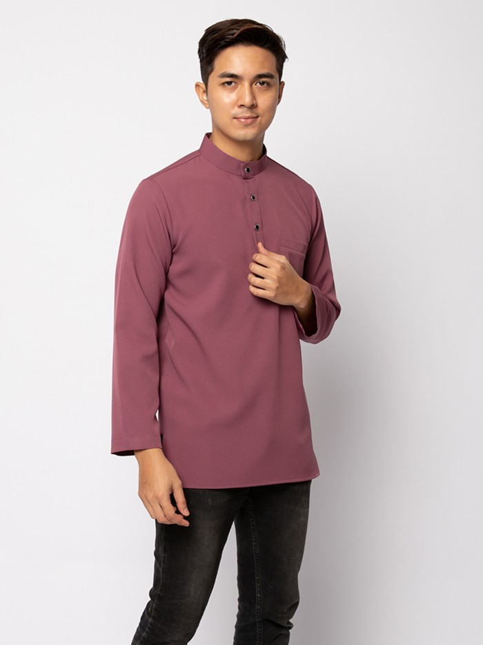 HELMICO KURTA BUTTON - DUSKY MAUVE