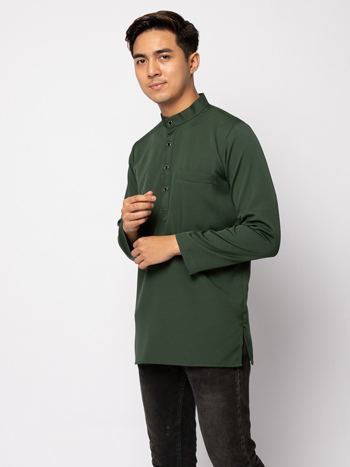 HELMICO KURTA BUTTON - EMERALD