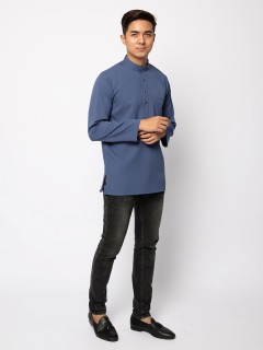 HELMICO KURTA BUTTON - INFINITY BLUE