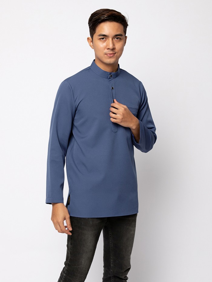 HELMICO KURTA BUTTON - INFINITY BLUE