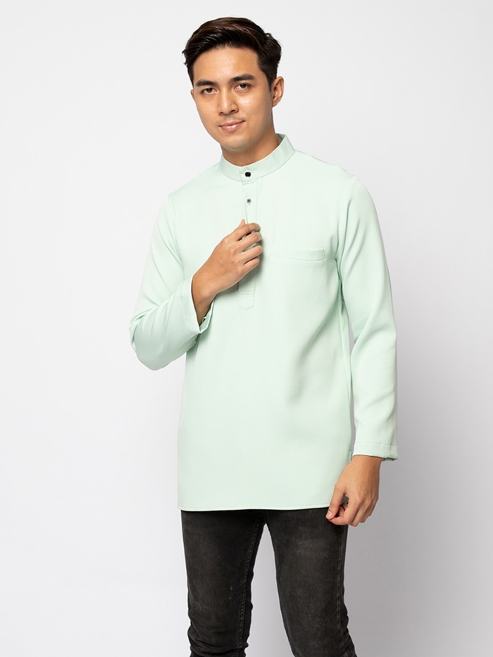 HELMICO KURTA BUTTON - MINT GREEN