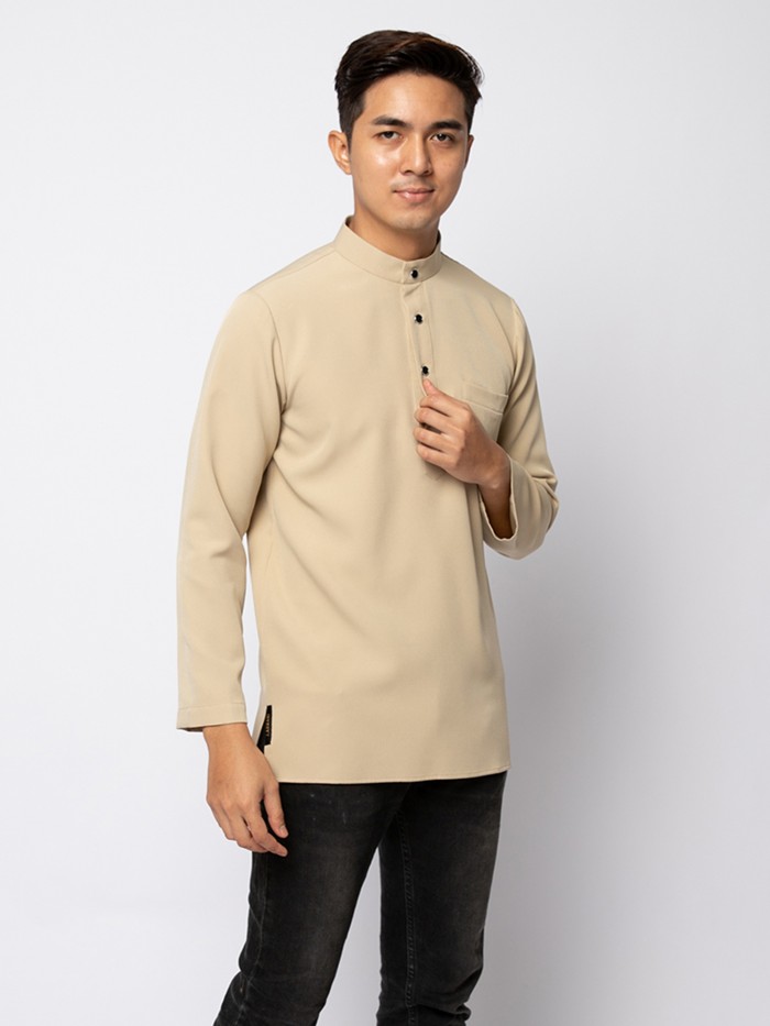 HELMICO KURTA BUTTON - PALE OLIVE