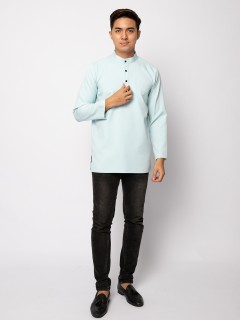 HELMICO KURTA BUTTON - PALE TURQUOISE