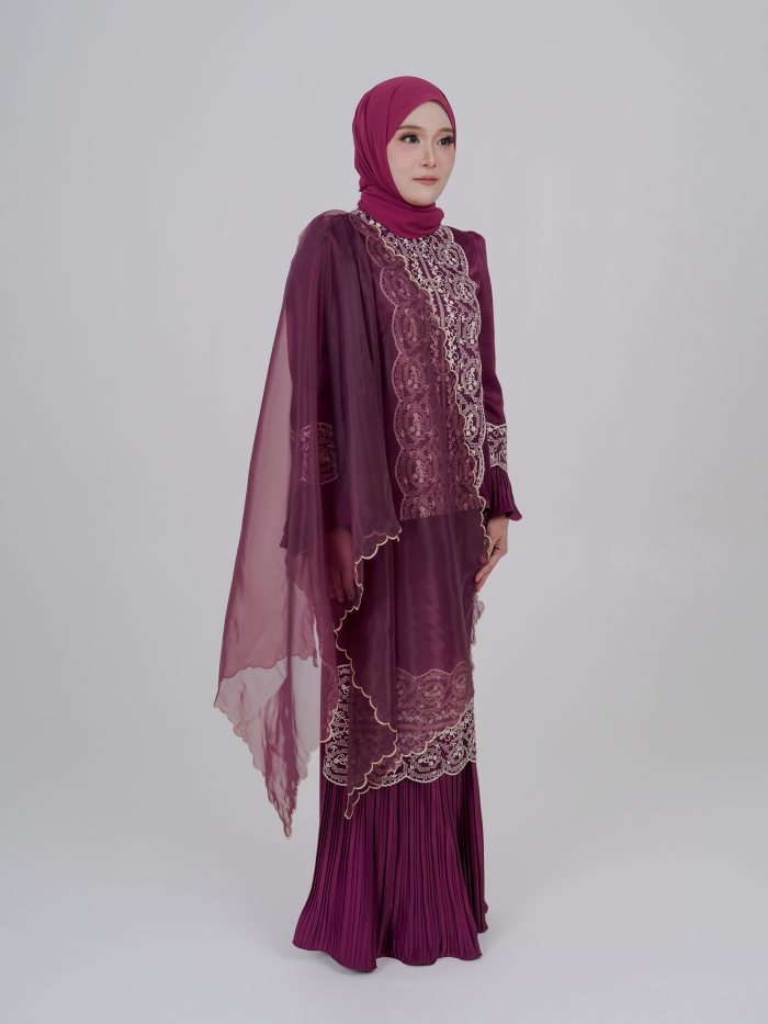 LOWELLE SELENDANG - BURGUNDY