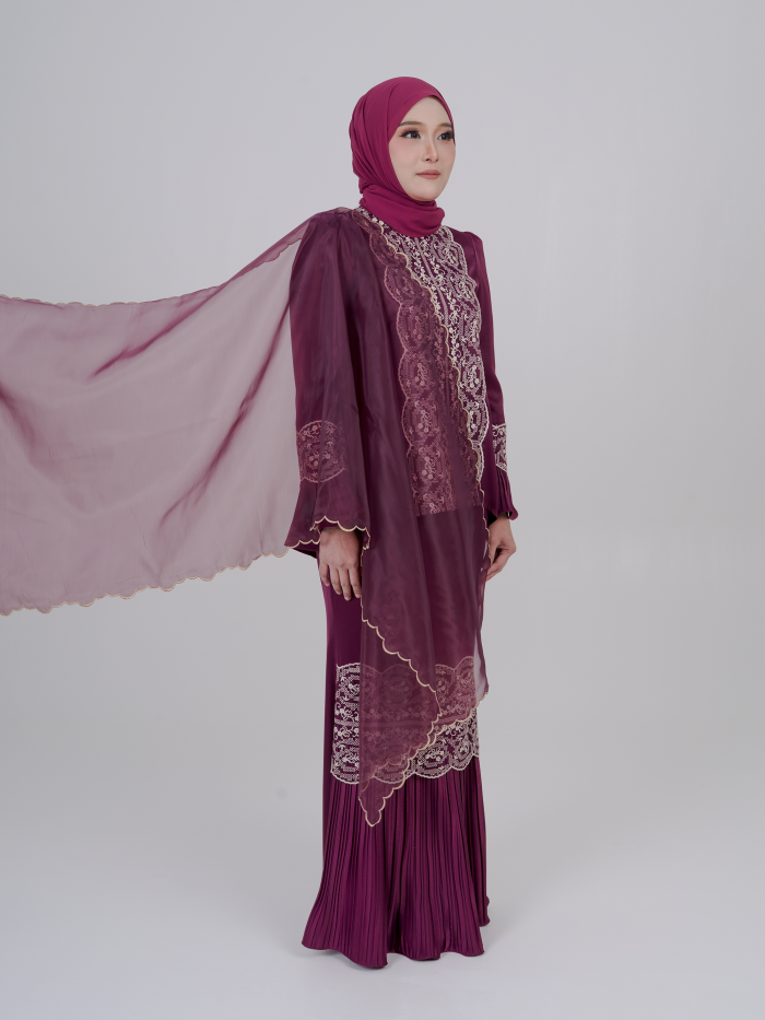 LOWELLE SELENDANG - BURGUNDY