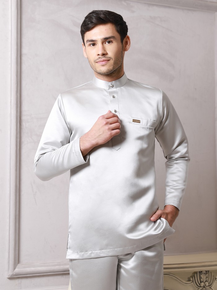 KHALIF BAJU MELAYU - LIGHT GREY