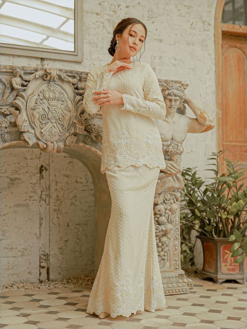 CASRIYA KURUNG - NUDE CREAM