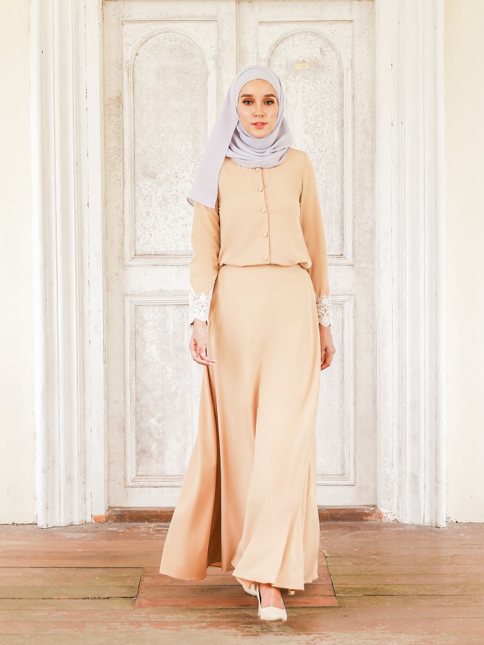 RATNA DRESS - BEIGE