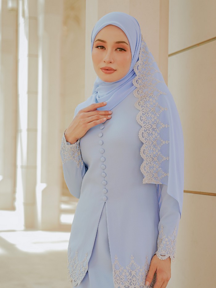 ZEHRA SHAWL - BABY BLUE