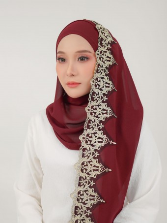 ZEHRA SHAWL 2.0 - MAROON WINE