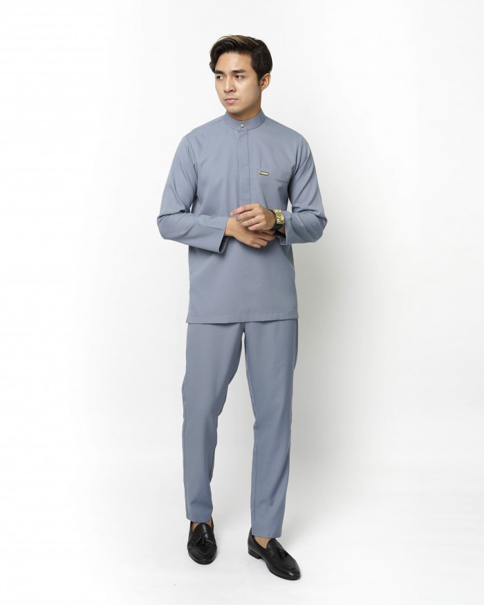 HERMOS BAJU MELAYU  - GREYISH BLUE