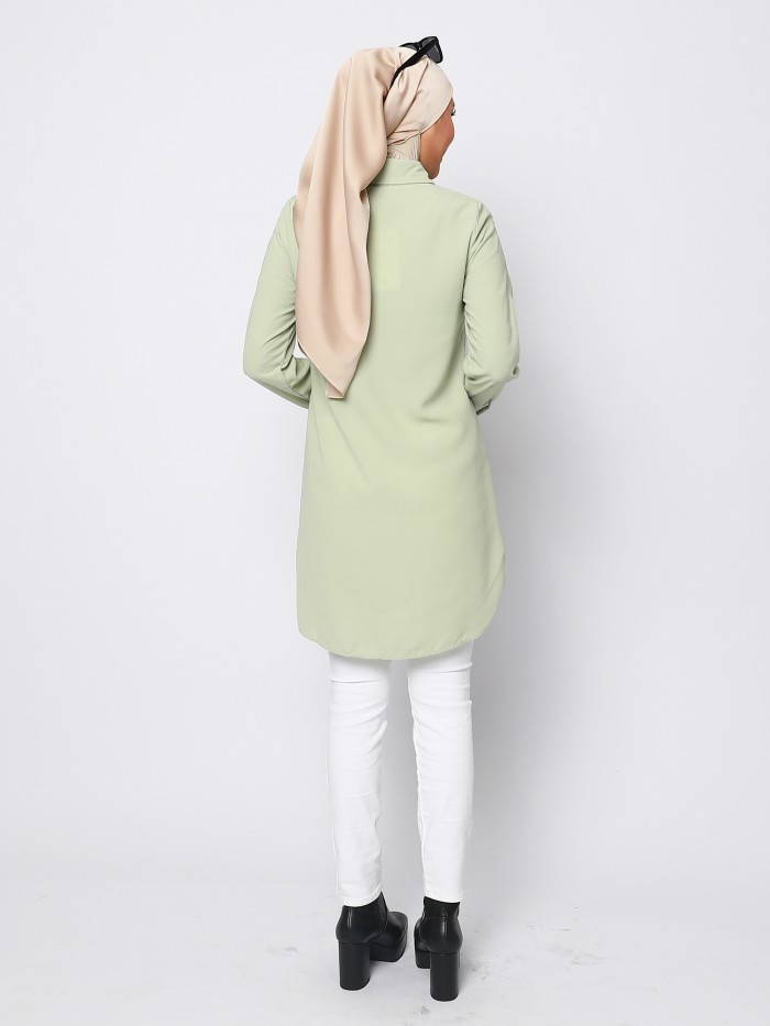 LAURYN BLOUSE - DUSTY GREEN