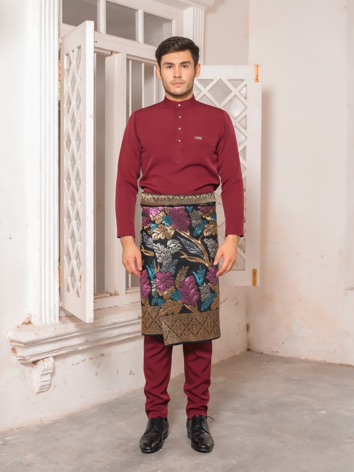 J.ARMANI BAJU MELAYU 2.0 - MAROON RED