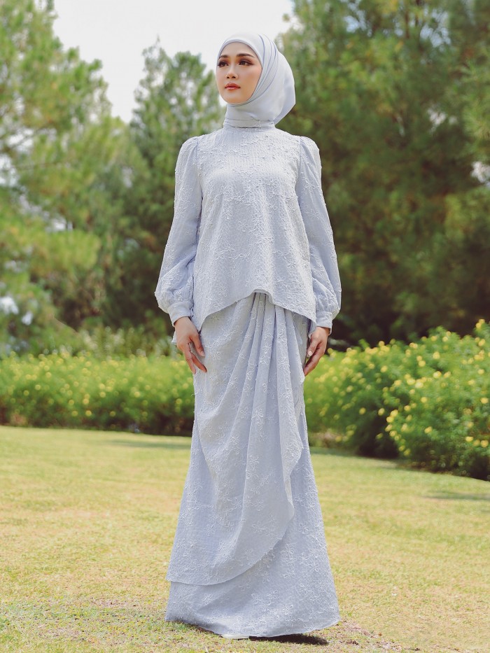 MERINE KURUNG - DUSTY BLUE