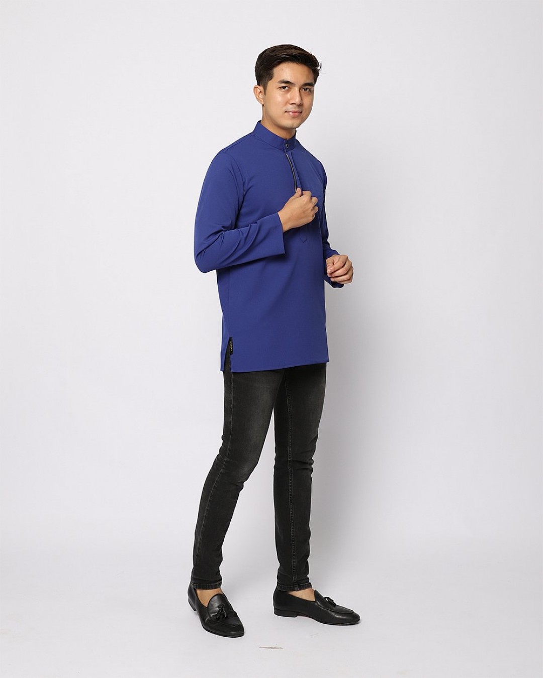AUFMAN KURTA ZIP - INDIGO BLUE