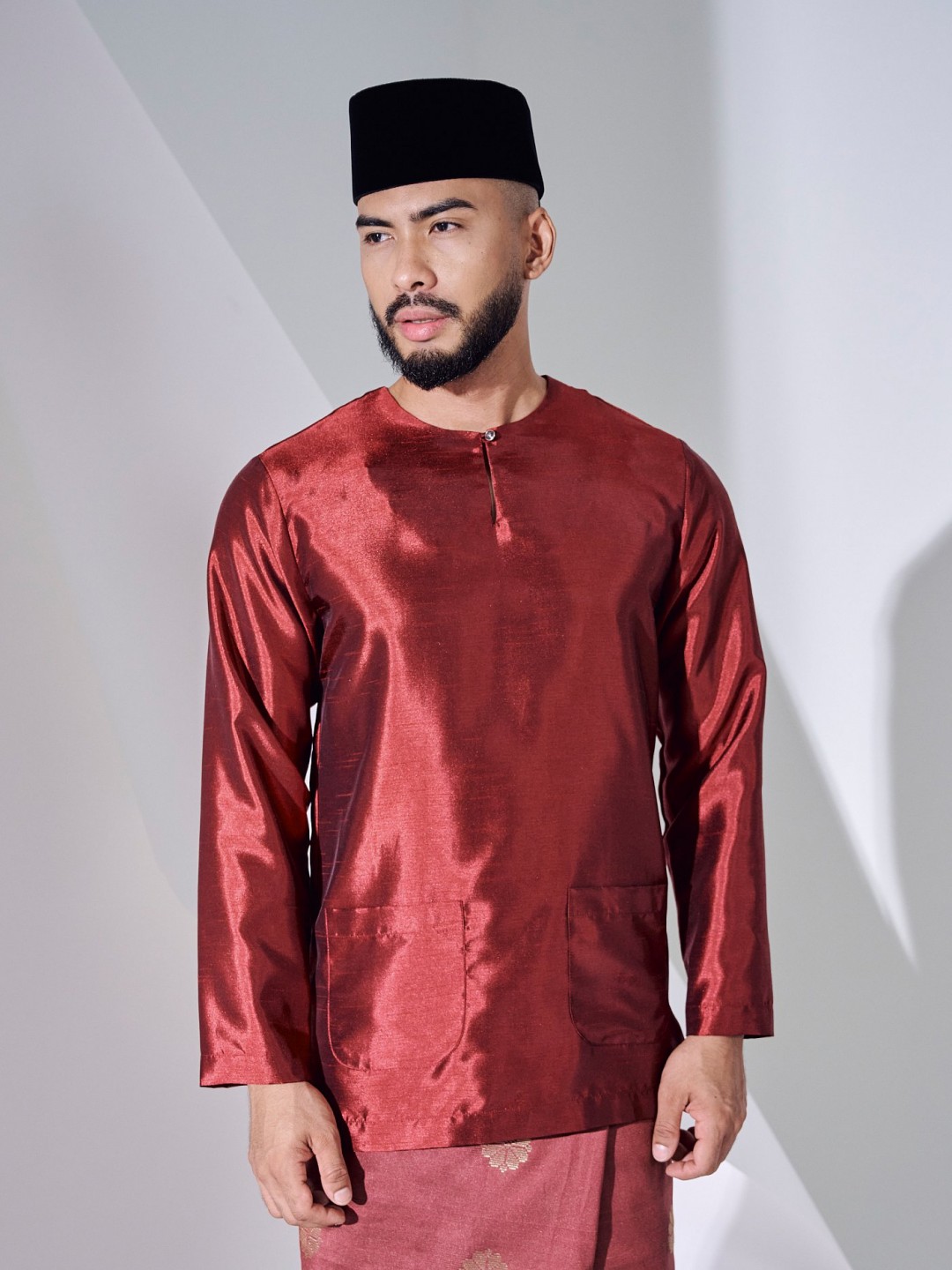 KAUFMAN BAJU MELAYU - MAROON RED
