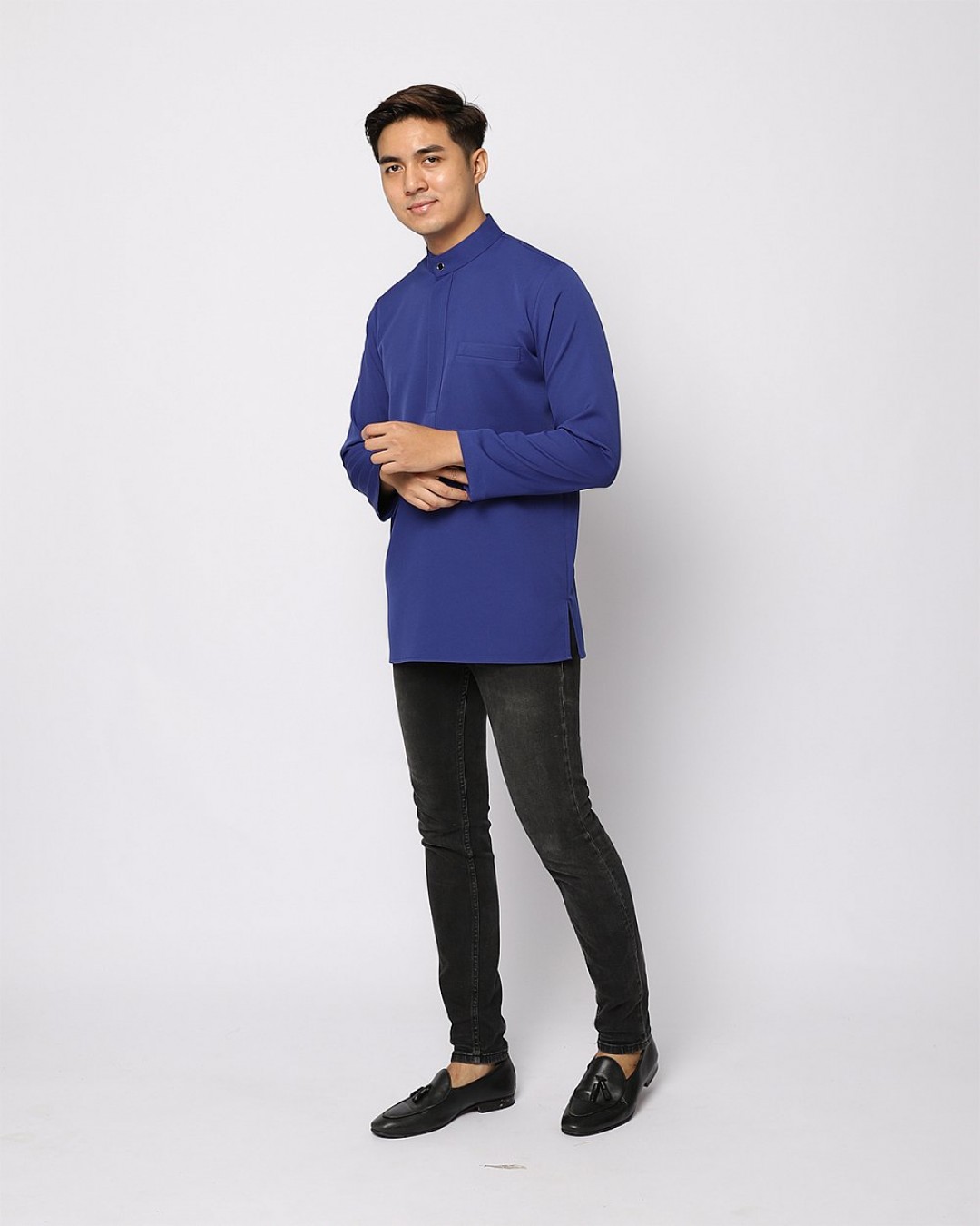 AUFMAN KURTA ZIP - INDIGO BLUE