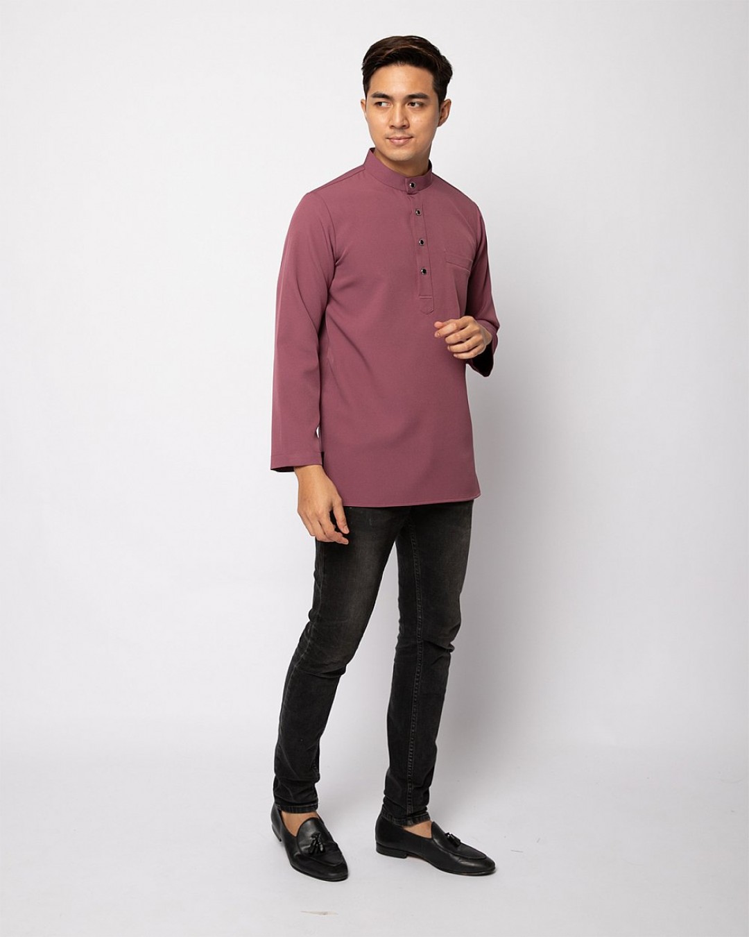 HELMICO KURTA BUTTON - DUSKY MAUVE