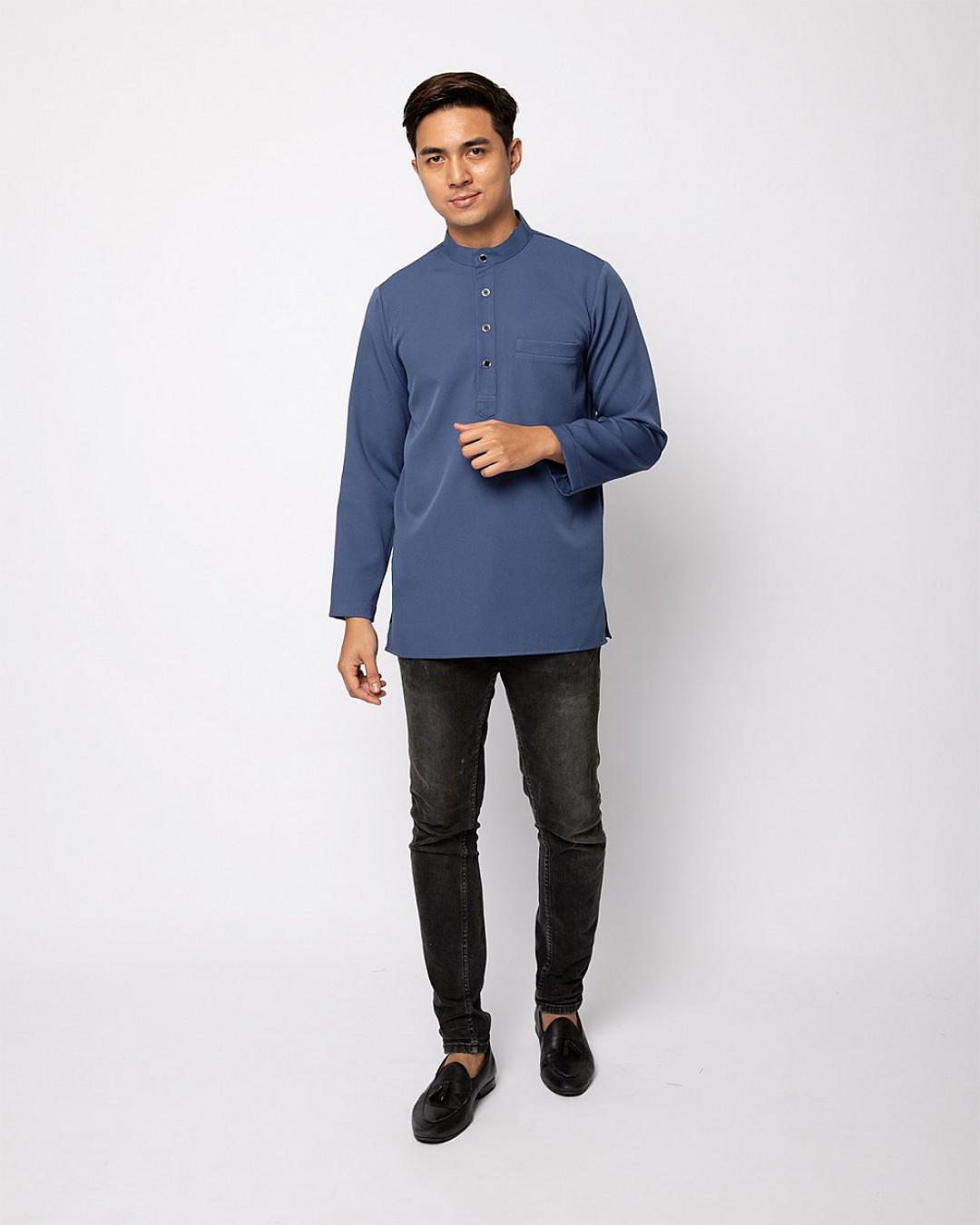HELMICO KURTA BUTTON - INFINITY BLUE