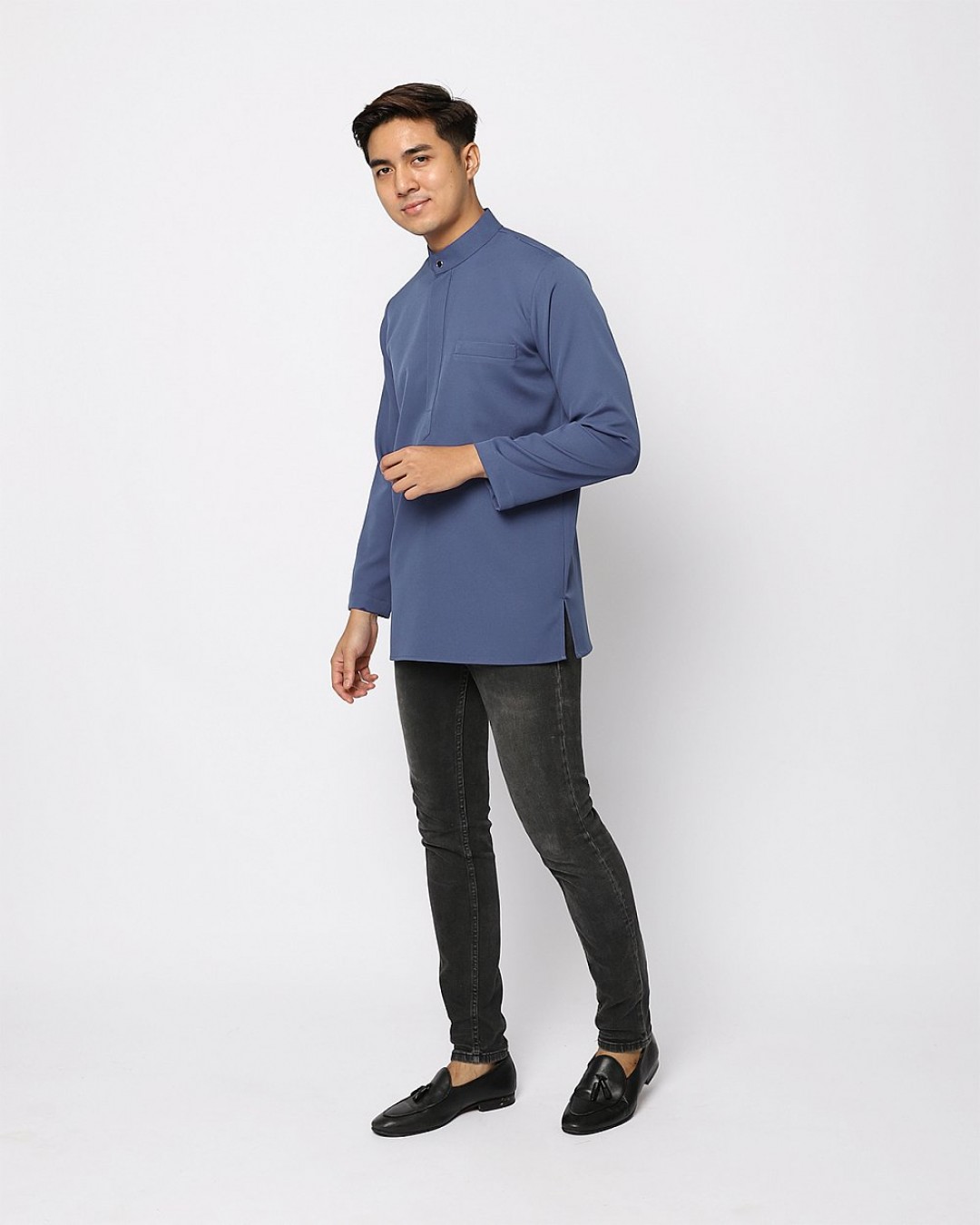 AUFMAN KURTA ZIP - INFINITY BLUE