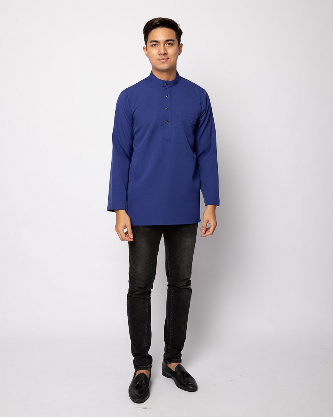 HELMICO KURTA BUTTON - INDIGO BLUE