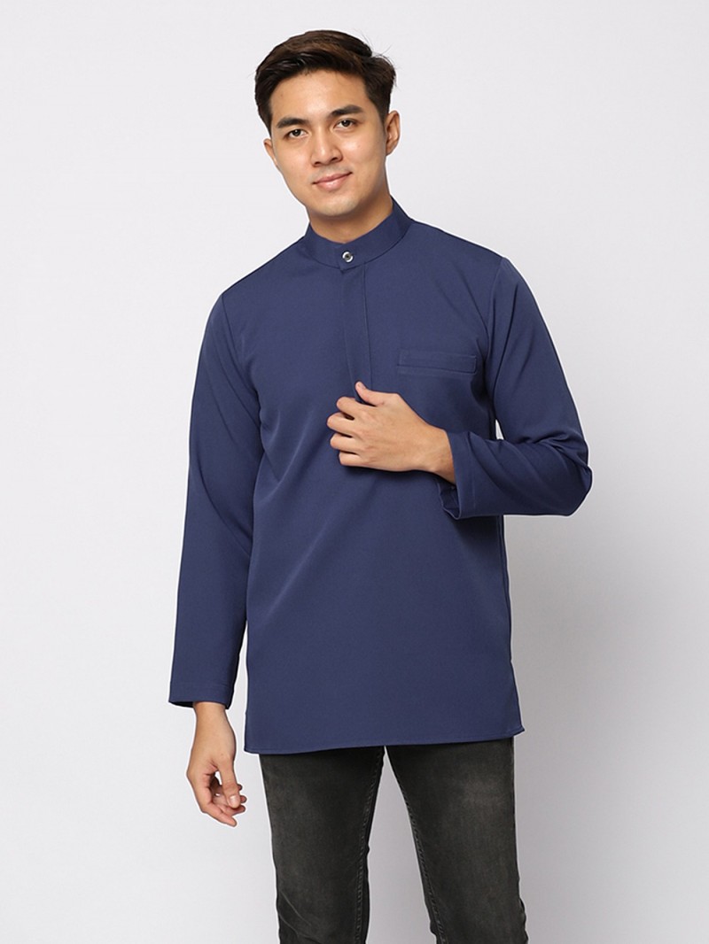 AUFMAN KURTA ZIP - DEEP NAVY