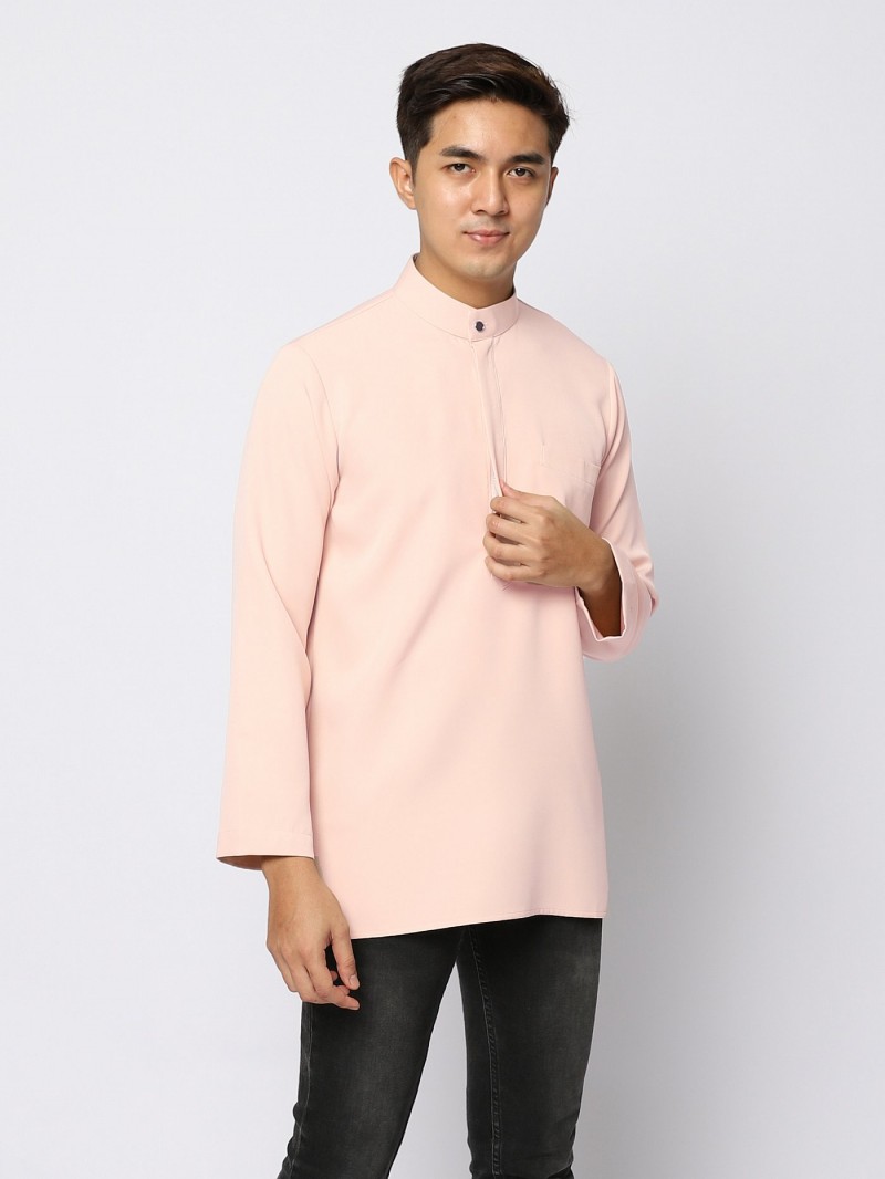 AUFMAN KURTA ZIP - PEACH