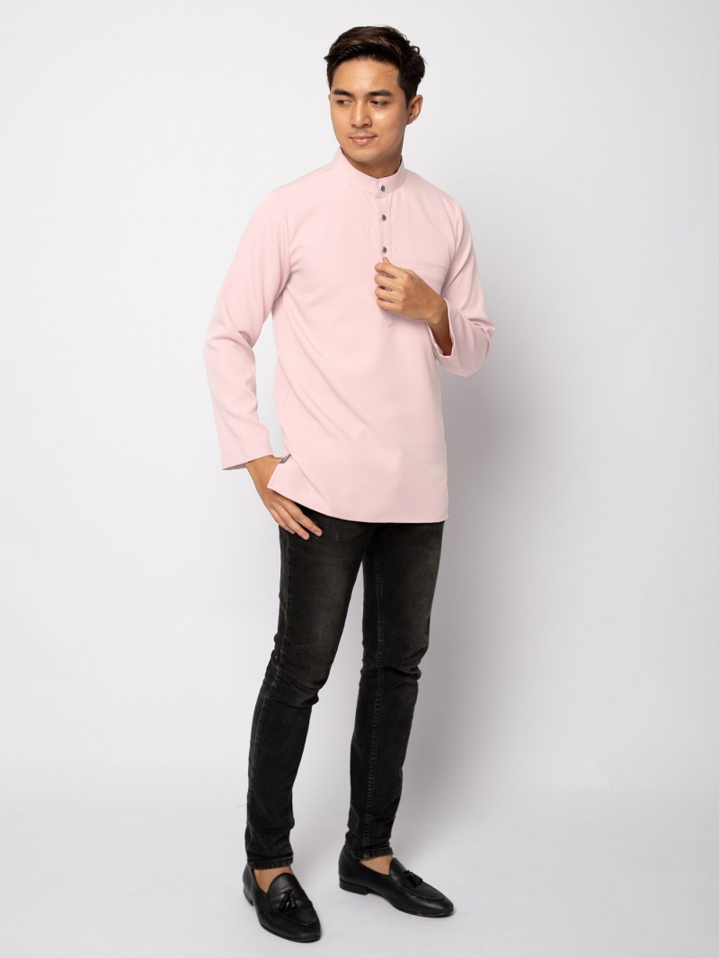 HELMICO KURTA BUTTON - SOFT PEACH