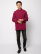 HELMICO KURTA BUTTON - BURGUNDY