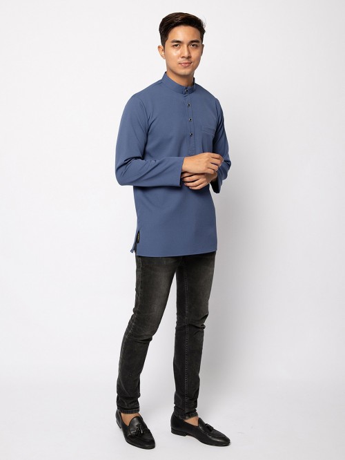 HELMICO KURTA BUTTON - INFINITY BLUE
